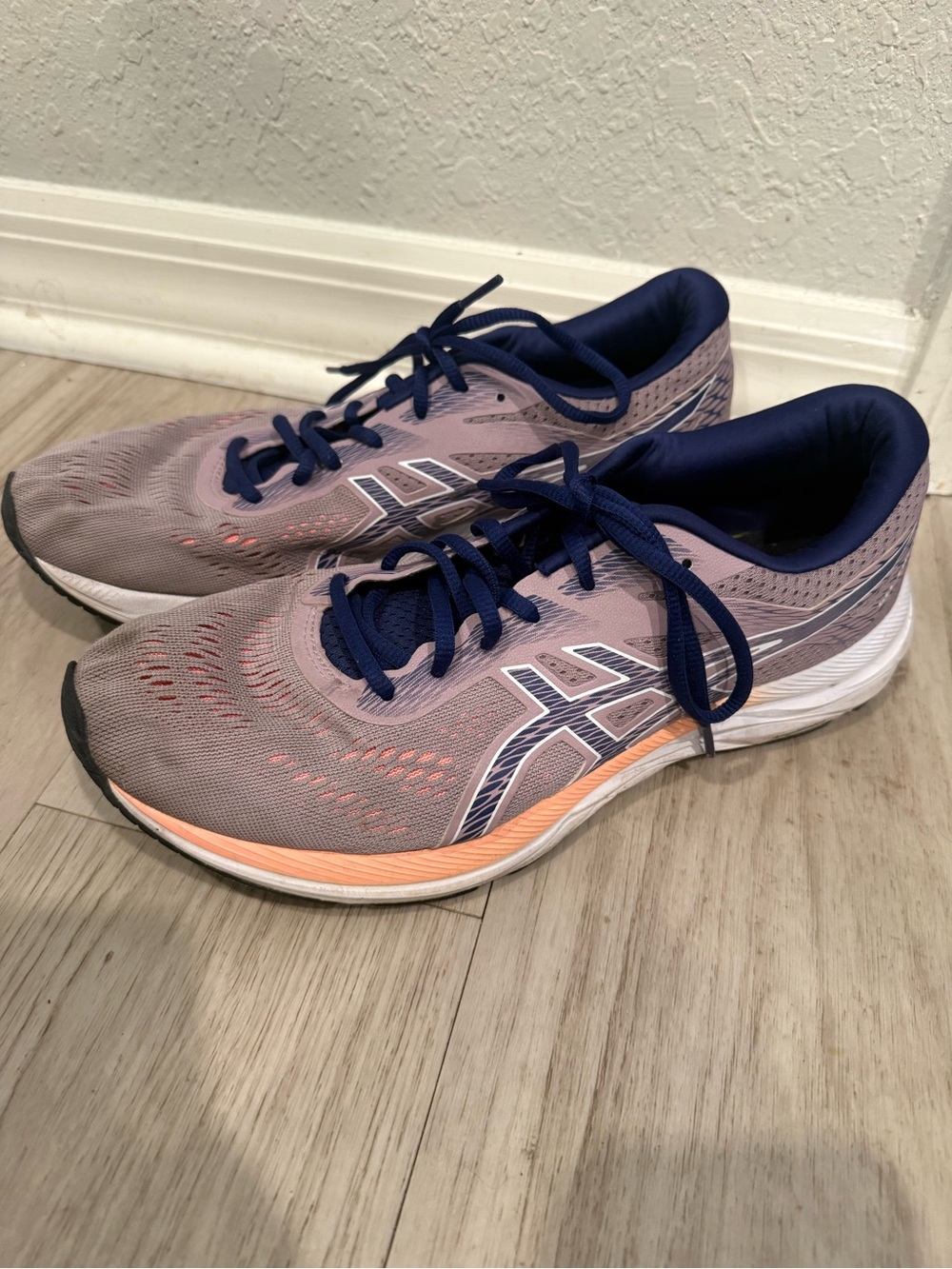 ASICS Women's Running Shoes in Lavender, Navy and Peach gel excite 6